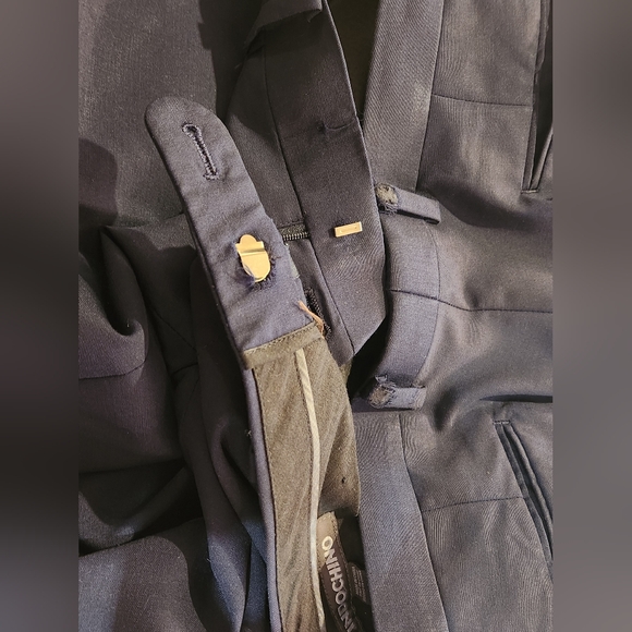 Indochino Wool Mohair Navy Suit Jacket Blazer sz 40R Pants sz 34 Two Button Blue - Picture 13 of 14